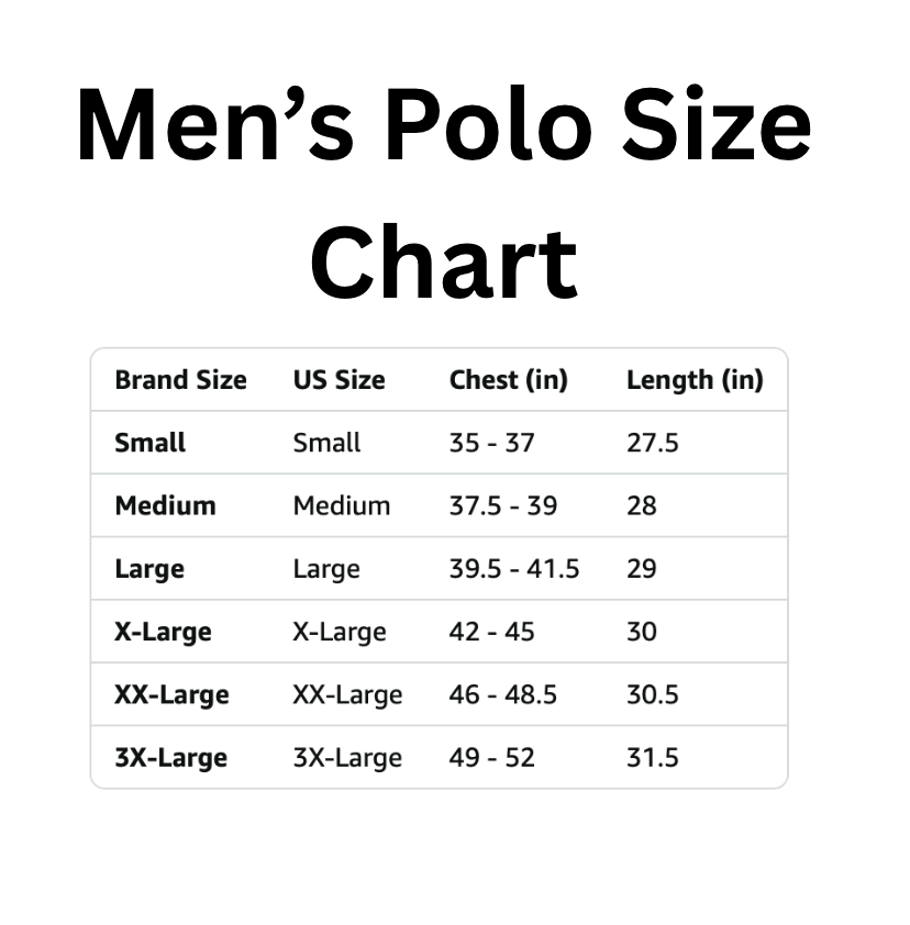 Men's Golf Polo - Custom Embroidered - Left Chest Text or Logo