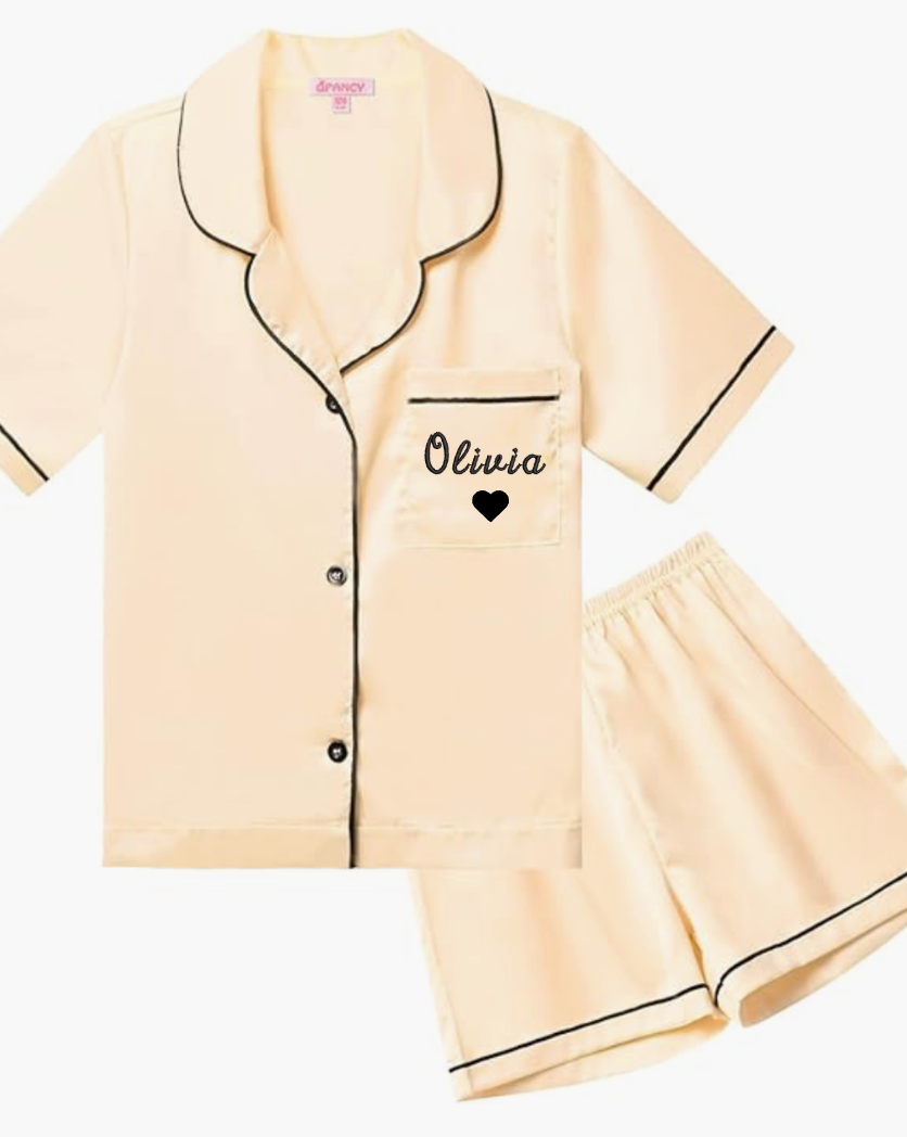 PJs - Custom Embroidered Pocket - Youth Sizes