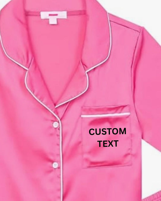 PJs - Custom Embroidered Pocket - Youth Sizes