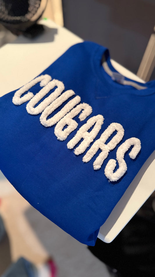 Custom Chenille Yarn Embroidered Sweatshirt - Adult