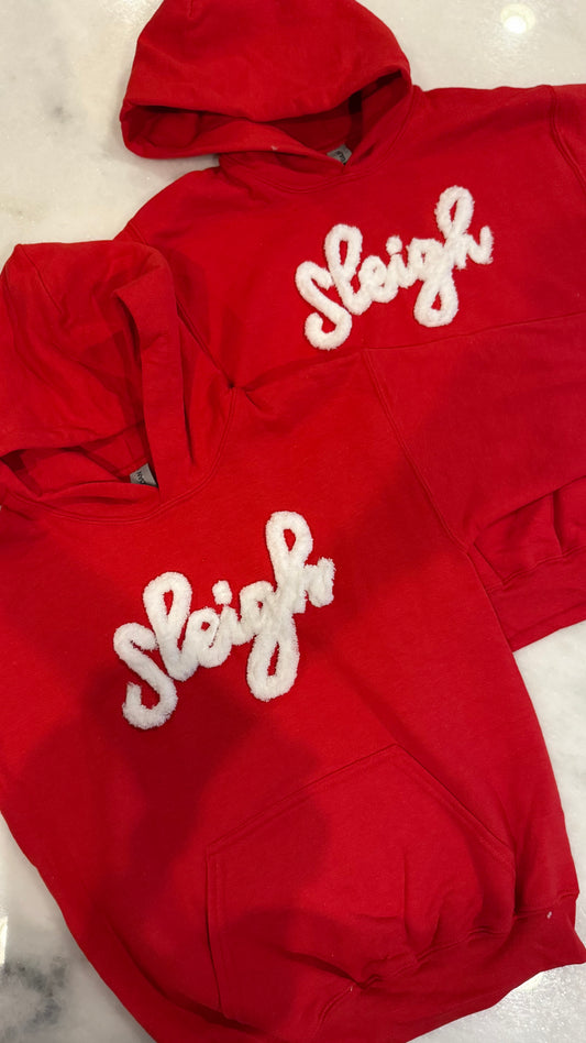 Custom Chenille Yarn Embroidered Sweatshirt - Youth