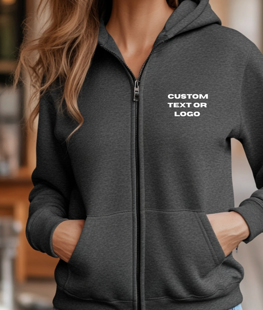 Custom Embroidered Zip-Up Hoodie