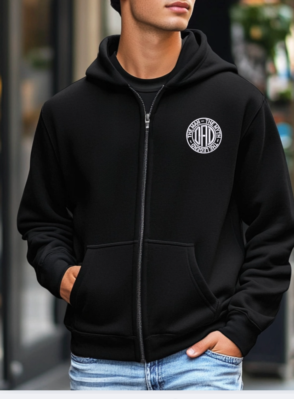 Custom Embroidered Zip-Up Hoodie
