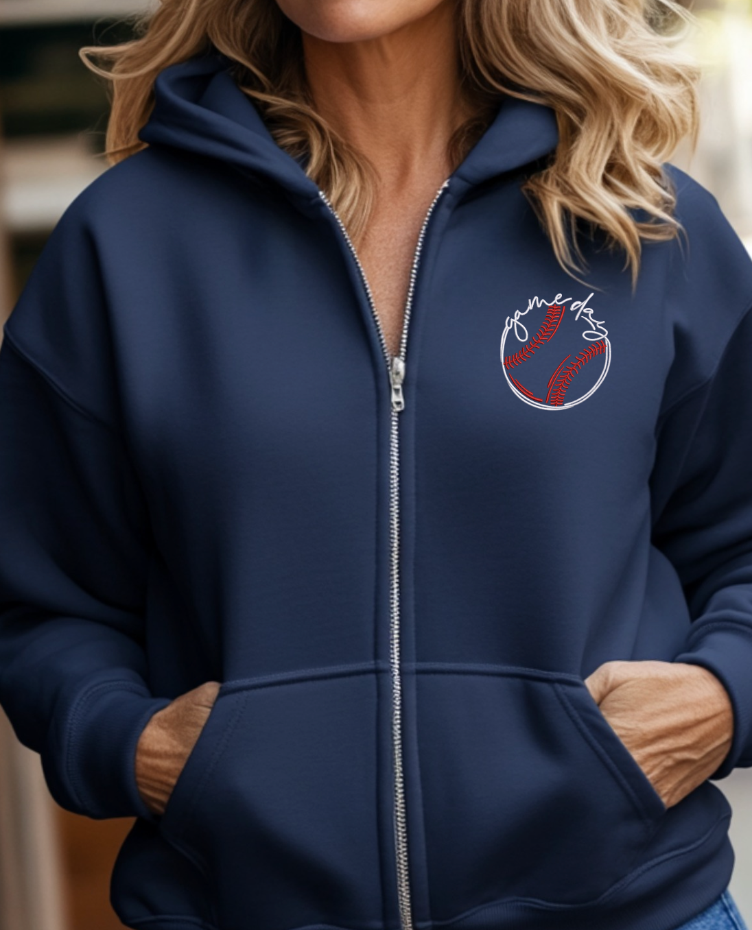 Custom Embroidered Zip-Up Hoodie