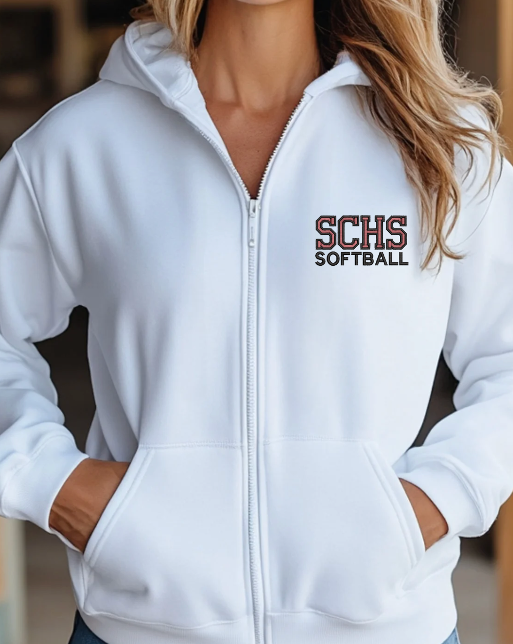 Custom Embroidered Zip-Up Hoodie