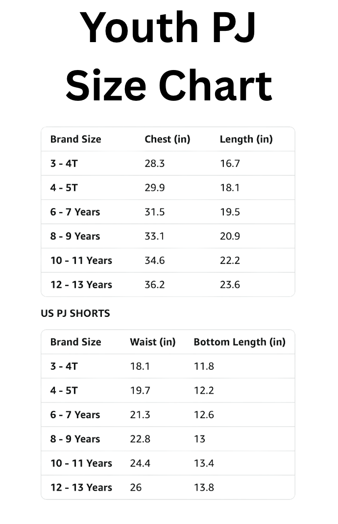 PJs - Custom Embroidered Pocket - Youth Sizes