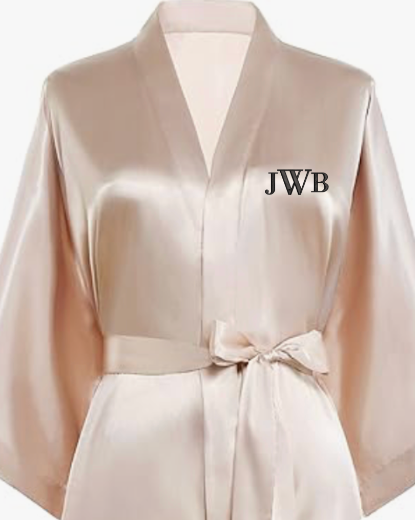 Women’s Long Kimono Bathrobe – Custom Embroidered Personalization
