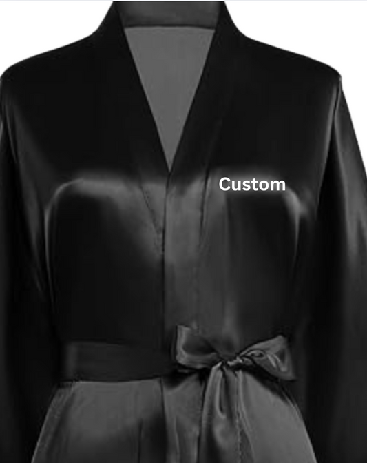 Women’s Long Kimono Bathrobe – Custom Embroidered Personalization