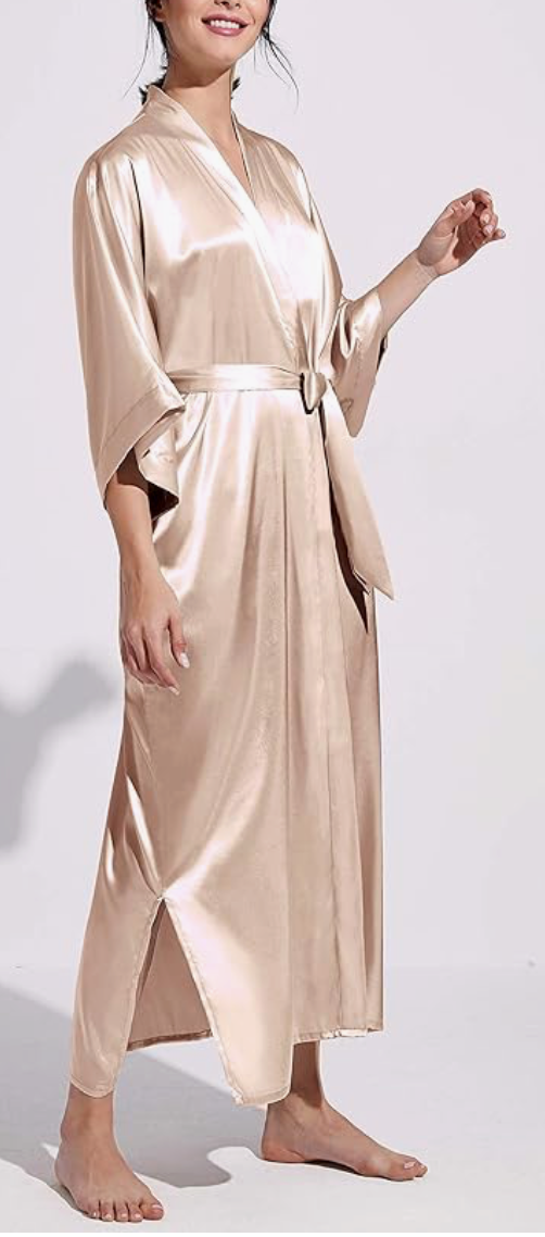 Women’s Long Kimono Bathrobe – Custom Embroidered Personalization